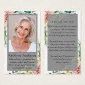 Eukalyptus Floral Beerdigung Gedenkkarte (Vorne & Hinten)