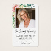 Eukalyptus Floral Beerdigung Gedenkkarte (Vorderseite)