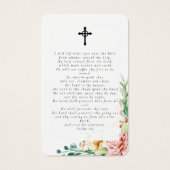Eukalyptus Floral Beerdigung Gedenkkarte (Rückseite)