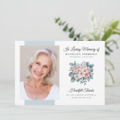 Eukalyptus Floral Beerdigung Memorial Dankeskarte (Stehend Vorderseite)