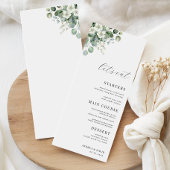 Eukalyptus Floral Blätter Lasst uns Script Wedding Menükarte