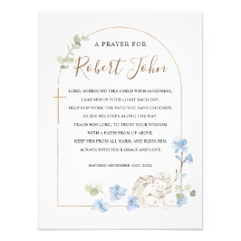 Eukalyptus Floral Blauer Engel Taufgebet Fotodruck