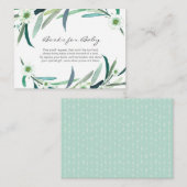Eukalyptus floral Books for Baby Card Begleitkarte (Vorne/Hinten)