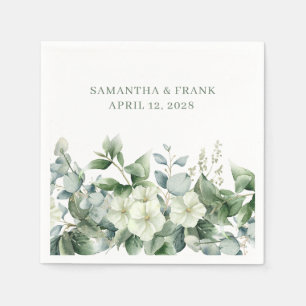 Eukalyptus Floral Border Wedding Serviette