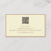 Eukalyptus floral Botanisch Sunflower mit QR Visitenkarte (Rückseite)