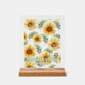 Eukalyptus floral Botanische Hochzeit Acrylschild (Vorderseite)