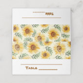 Eukalyptus floral Botanische Hochzeit Platzkarte (Außenseite Aufgefaltet)