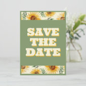 Eukalyptus floral Botanische Hochzeit Save The Date (Stehend Vorderseite)