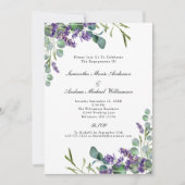 Eukalyptus floral Botanische Verlobung Einladung (Vorderseite)