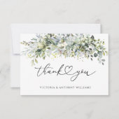 Eukalyptus Floral Brautparty Flat Danke Auto (Vorderseite)