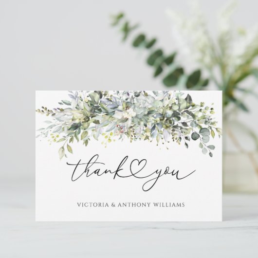 Eukalyptus Floral Brautparty Flat Danke Auto (Stehend Vorderseite)