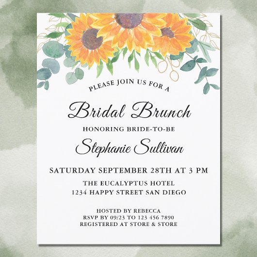 Eukalyptus Floral Bridal Brunch Einladung