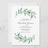 Eukalyptus floral Bridal Dusche Einladung (Vorderseite)