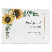 Eukalyptus floral Bridesmaid Wedding Große Geschenktüte (Rückseite)