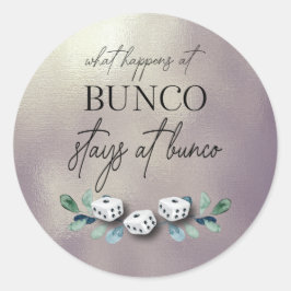 Eukalyptus Floral Dice Bunco Runder Aufkleber
