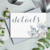 Eukalyptus floral Dusty Blue Wedding Begleitkarte
