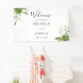 Eukalyptus Floral Elegant Wedding Welcome Banner (Insitu)