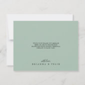 Eukalyptus Floral Flat Wedding Dankeskarte (Rückseite)