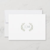 Eukalyptus Floral Garden Wedding RSVP Cards (Rückseite)