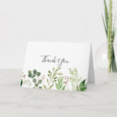 Eukalyptus floral geflochtene Hochzeit Danke Karte (Vorderseite)