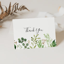 Eukalyptus floral geflochtene Hochzeit Danke Karte