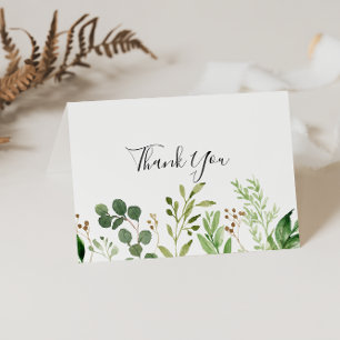 Eukalyptus floral geflochtene Hochzeit Danke Karte