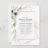 Eukalyptus Floral Geometric Virtual Baby Dusche Einladung (Vorderseite)