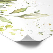 Eukalyptus Floral Greenerenery Baby Shower Poster (Ecke)