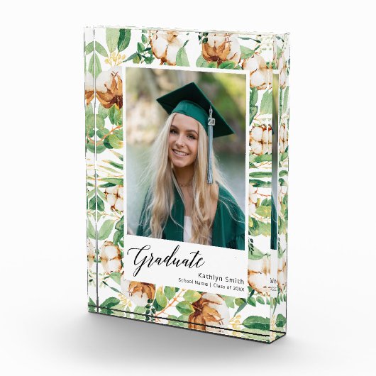 Eukalyptus Floral Greenerenery Script Abschluss Fotoblock (Rechts)