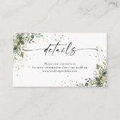 Eukalyptus Floral Greenerity Details Einweihungska Begleitkarte (Vorderseite)