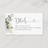 Eukalyptus Floral Greenerity Details Einweihungska Begleitkarte (Vorderseite)