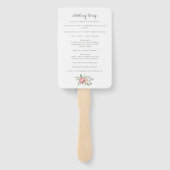 Eukalyptus Floral Greenerity Wedding Program Fächer (Rückseite)