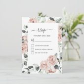 Eukalyptus Floral Greenerity Wedding RSVP Einladun Einladung (Stehend Vorderseite)