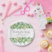 Eukalyptus Floral Greenery 25 Jahre Pappteller (Party)