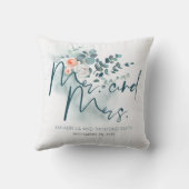 Eukalyptus Floral Greenery Bouquet Elegant Kissen (Rückseite)