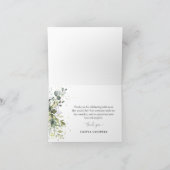 Eukalyptus Floral Greenery Danke Karte (Innenseite)