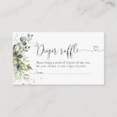 Eukalyptus Floral Greenery Diaper Raffle Begleitkarte (Vorderseite)