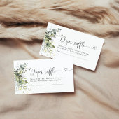 Eukalyptus Floral Greenery Diaper Raffle Begleitkarte