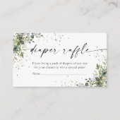 Eukalyptus Floral Greenery Diaper Raffle Begleitkarte (Vorderseite)