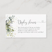 Eukalyptus Floral Greenery Display Dusche Begleitkarte (Vorderseite)