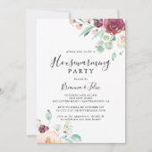 Eukalyptus Floral Housewarming Party Einladung (Vorderseite)