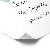 Eukalyptus floral Liebe ist ein süßes Zeichen Poster (Ecke)