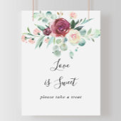 Eukalyptus floral Liebe ist ein süßes Zeichen Poster