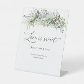 Eukalyptus floral Love ist süßes Zeichen Sockelschild (Vorderseite)