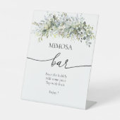 Eukalyptus Floral Mimosa Bar-Zeichen Sockelschild (Vorderseite)