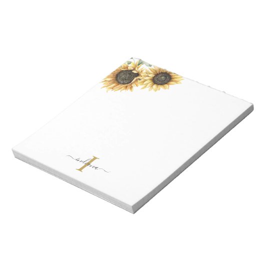 Eukalyptus floral monogram notizblock (Rotiert)