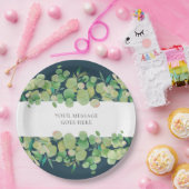 Eukalyptus Floral Pappteller (Party)