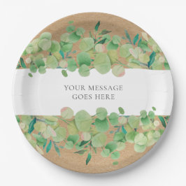 Eukalyptus Floral Pappteller