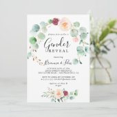 Eukalyptus floral Party Einladung (Stehend Vorderseite)