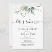 Eukalyptus Floral Probe Abendessen Einladung (Vorderseite)